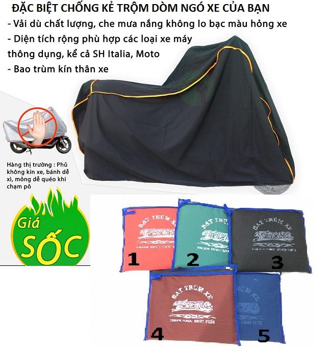 Bạt Trùm Xe, Tấm Phủ Che Nắng, Bạt Phủ Xe Máy Cao Cấp Giá Rẻ, Bạt phủ trùm kín xe máy che mưa nắng các dòng thông dụng hiện nay Honda Airblade, SH, Yamaha, Novo, Exciter, Bảo Hành 1 Đổi 1 Toàn Quốc.