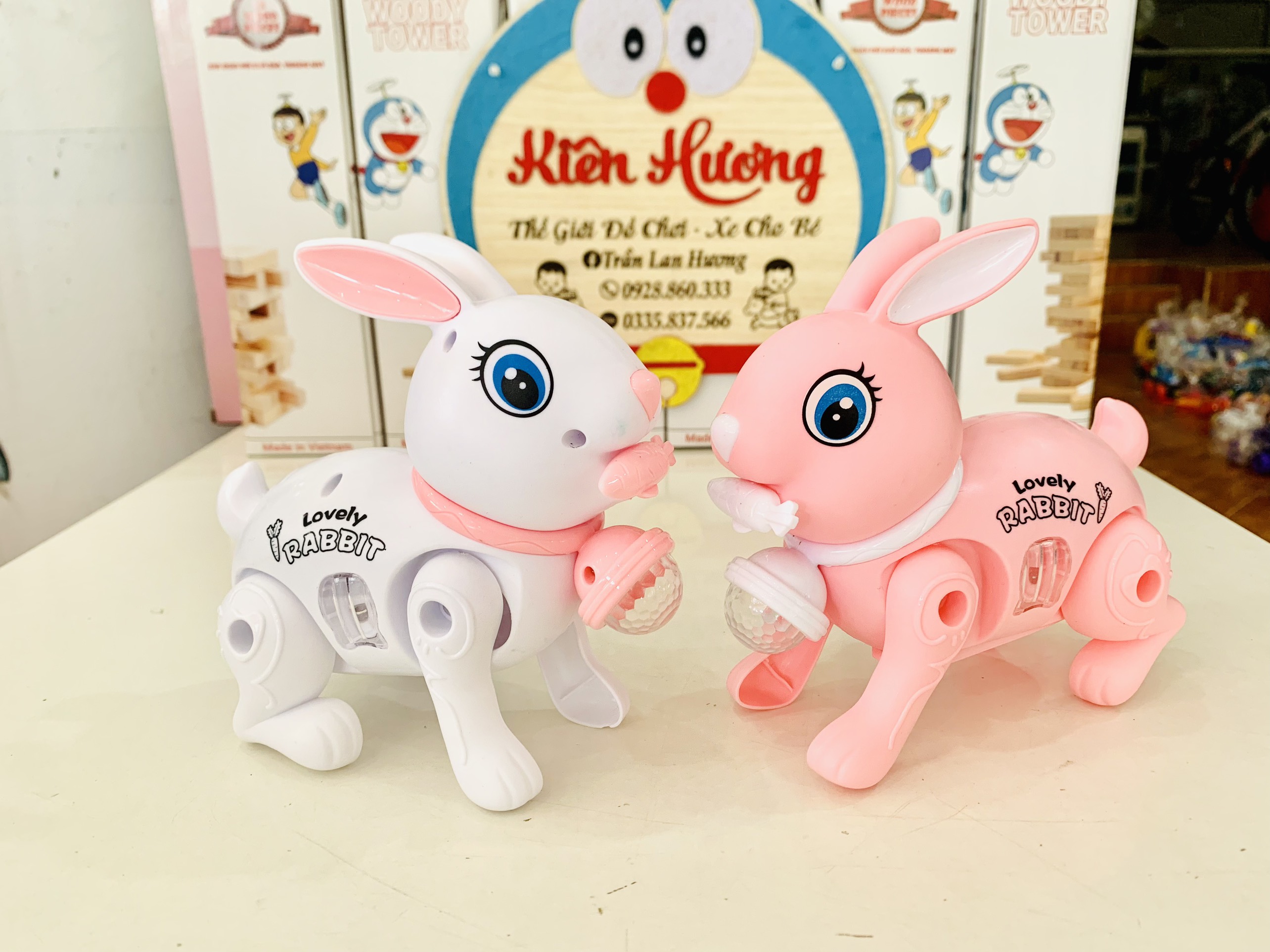 Đèn lồng trung thu hình chú thỏ tuyết đáng yêu, tặng kèm pin