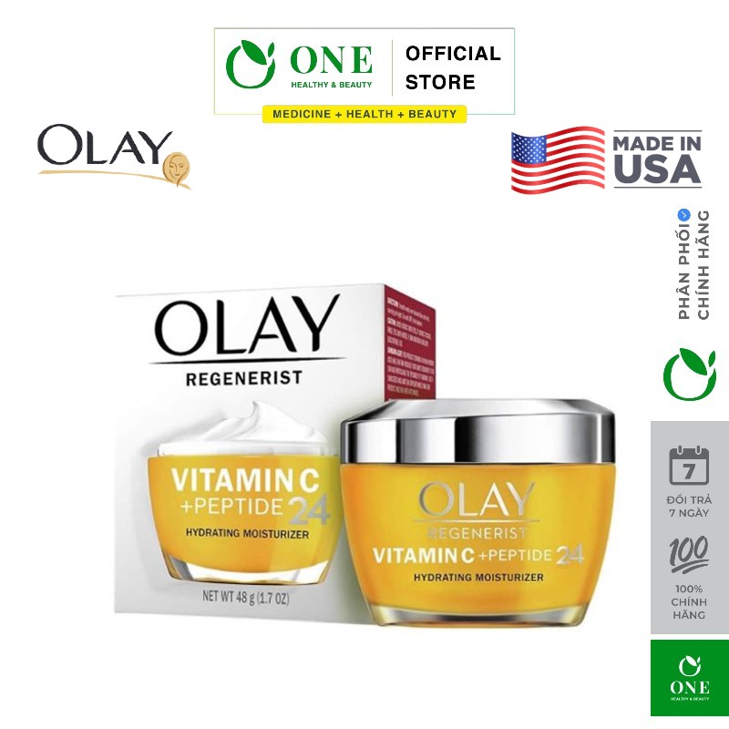 Kem dưỡng ẩm, trẻ hóa, làm trắng da Olay Regenerist Vitamin C+ Peptide 24 Hydrating Moisturizer 48g