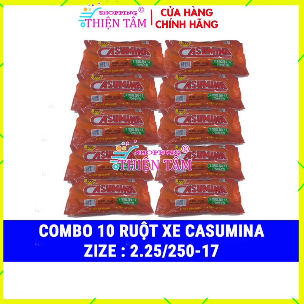 10 Ruột Săm Xe Máy Casumina 2.25/2.50-17 & 70/90-17 Chính Hãng Hàng Việt Nam Chất Lượng Cao