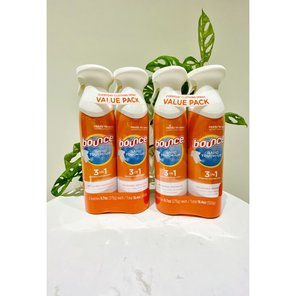 Xịt thẳng và thơm quần áo Bounce 3in1 của Mỹ