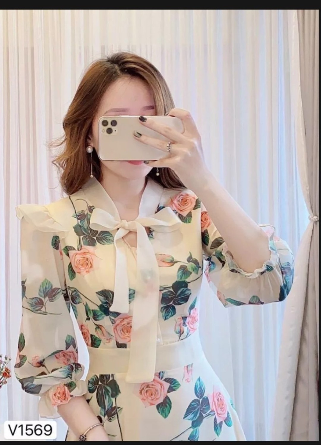 Đầm xòe hoa sang trọng thời trang trẻ trung siêu tinh tế , quý phái cho các chị em tl store