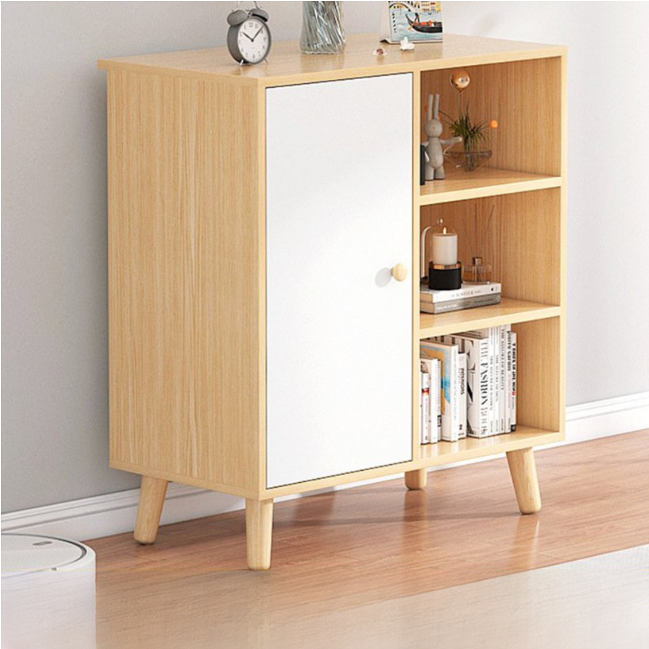 Tủ gỗ đựng đồ Kệ đa năng kệ gỗ MDF tủ decor phong cách hiện đại - V71