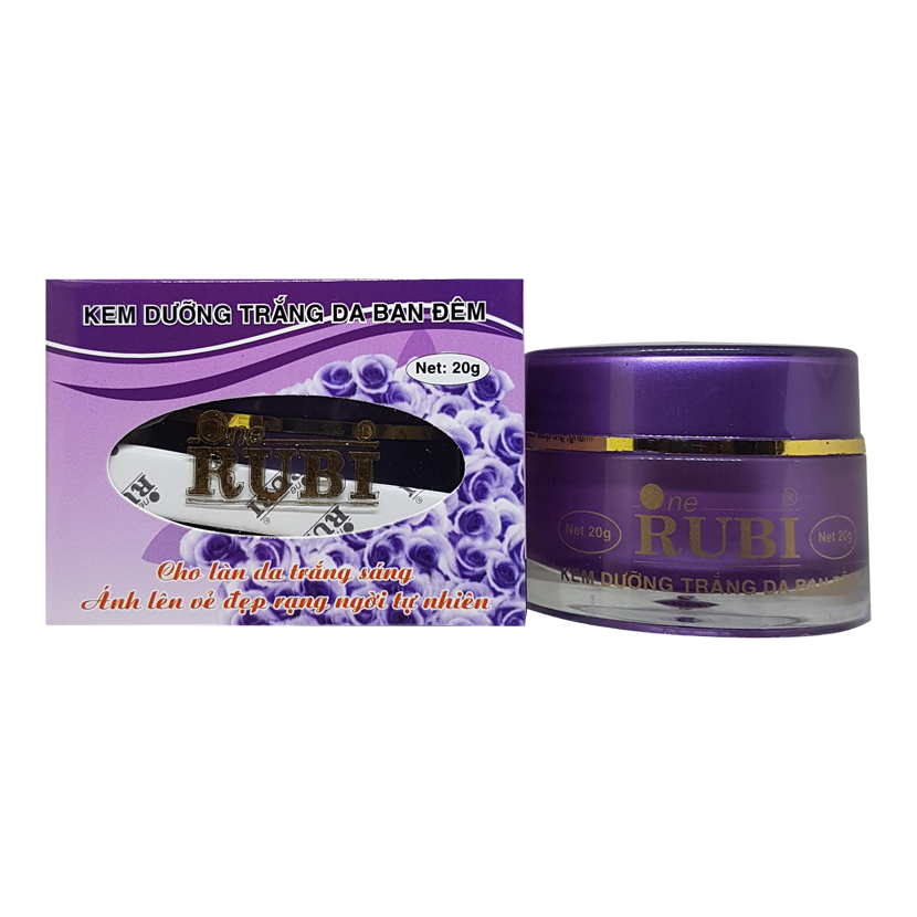 Kem dưỡng trắng da ban đêm one rubi 20g - kem rubi dưỡng trắng da ban đêm 20g