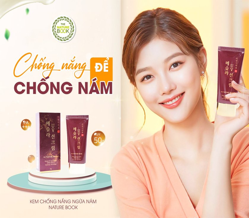 Kem chống nắng ngừa nám the nature book spf 50++ 50gr