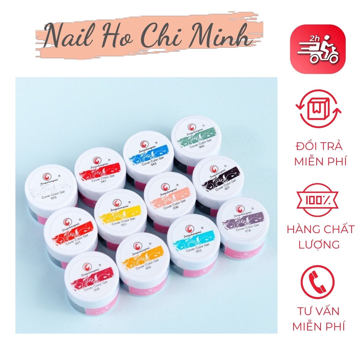 Set gel vẽ Fengshangmei chính hãng - gel vẽ nổi chất đậm đặc 12 màu chuyên dụng