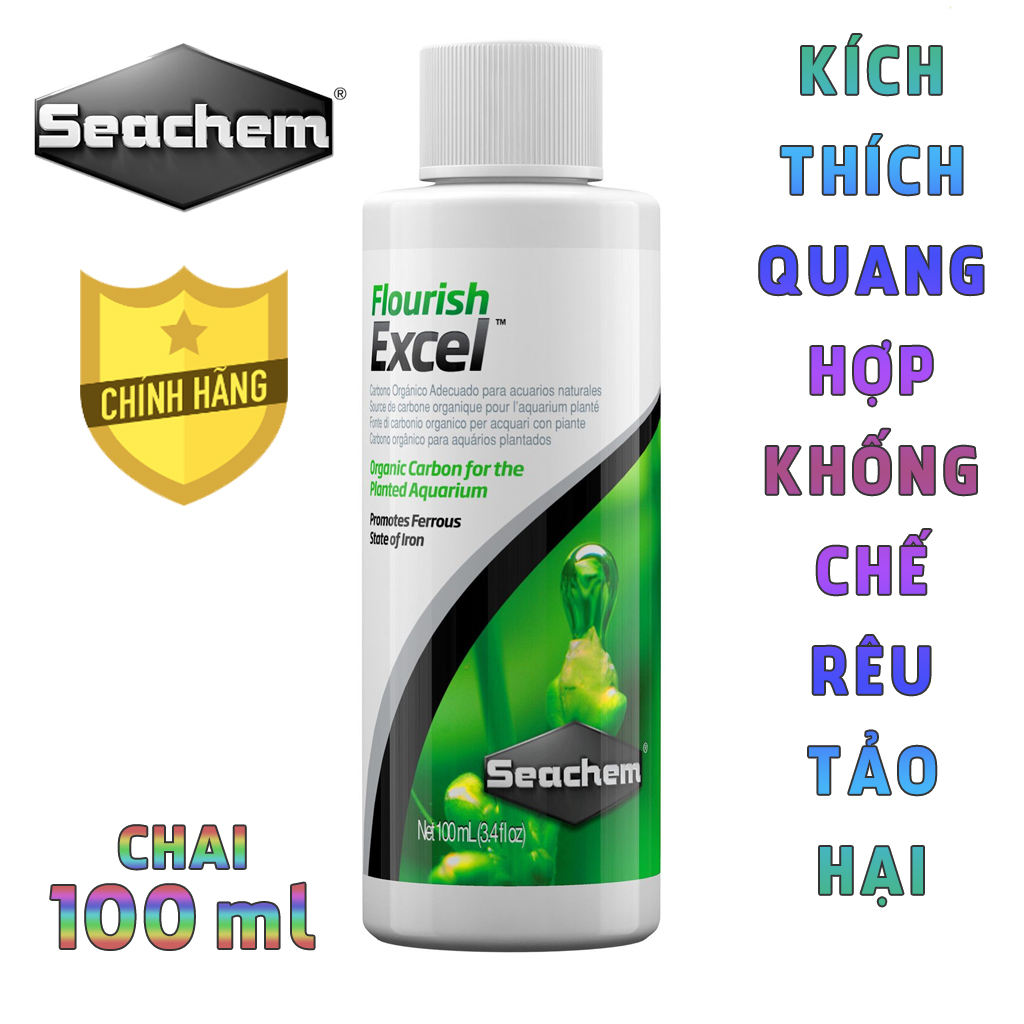 Dung dịch Seachem - Flourish Excel kích thích quang hợp cho cây thủy sinh trong hồ cá