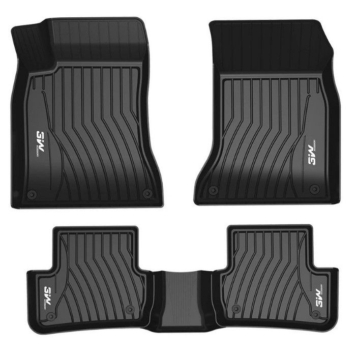 Thảm lót sàn xe ô tô Mercedes C 2013- 2021 Nhãn hiệu Macsim 3W chất liệu nhựa TPE đúc khuôn cao cấp - màu đen Giá 5,700,000 Đồng*Miễn phí vận chuyển