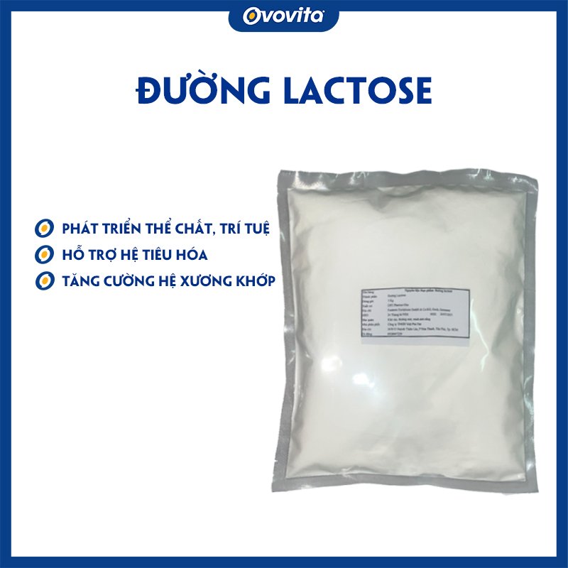 Đường Lactose - Đường Sữa Mịn Túi 1kg Nhập Khẩu Từ Đức