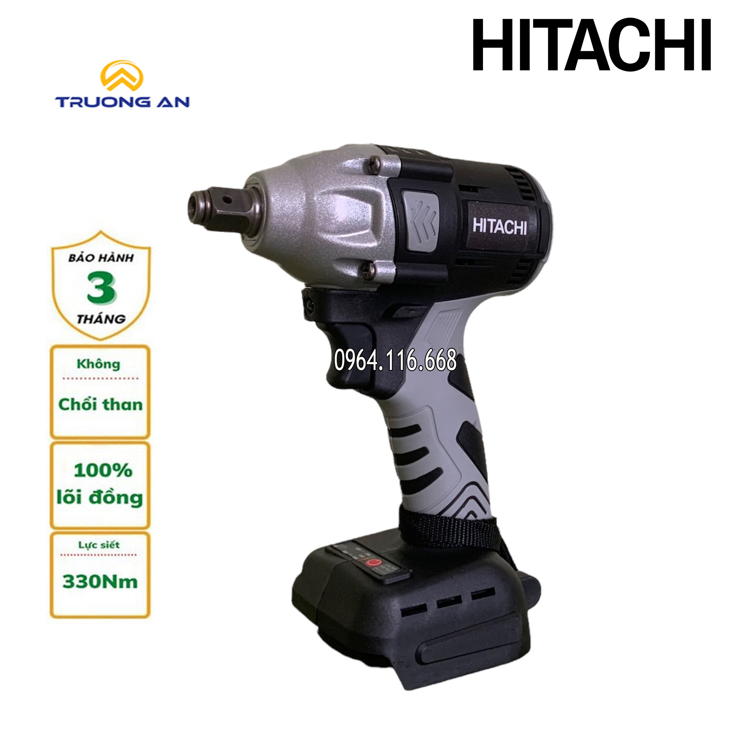 Thân máy siết bulong hitachi không chổi than - màu đen