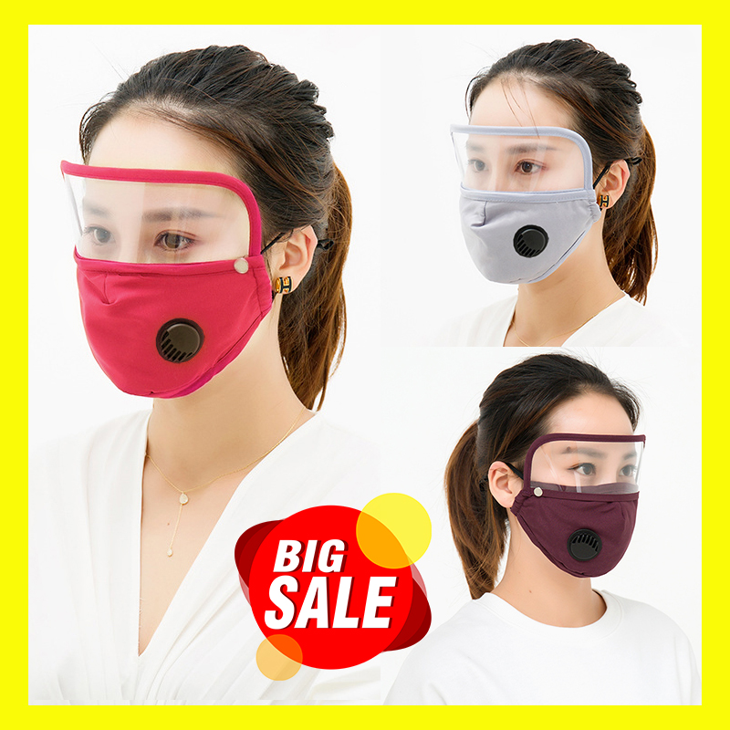 Khẩu Trang Vải Kháng Khuẩn Có Kính Và Van Thở, Kháng Khuẩn Vượt Trội, Có Thể Giặt Được Nhiều Lần - Khẩu Trang Carbon Hoạt Tính Chống Bụi Tháo Lắp Dễ Dàng