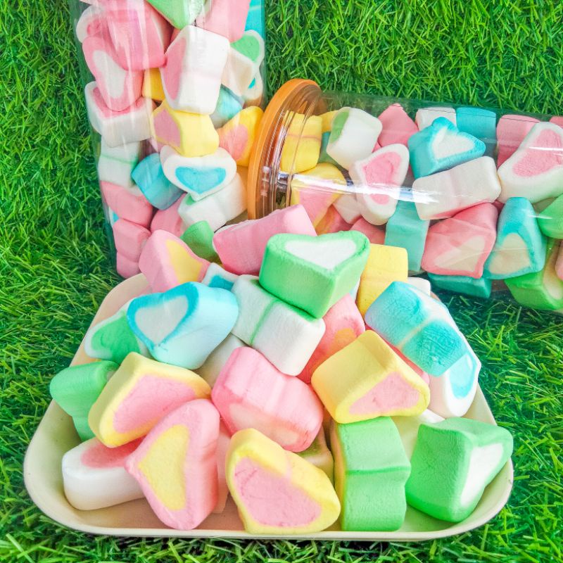 Kẹo bông marshmallow lon pet 250gr đơn từ 50k