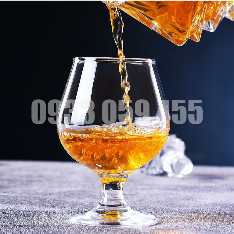 Ly thủy tinh uống rượu vang whiskey rystal brandy glass, cốc uống sâm panh cocktail chân lùn