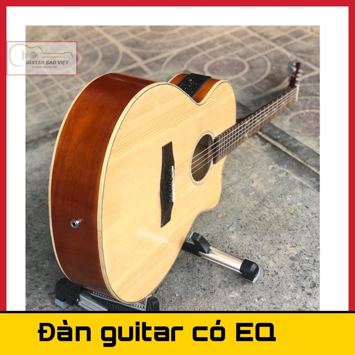 [HCM]Đàn Guitar Giá rẻ có EQ kết nối ra loa Ampli dễ bấm êm tay âm sắc rõ ràng âm thanh tốt - Bảo hành 12 tháng