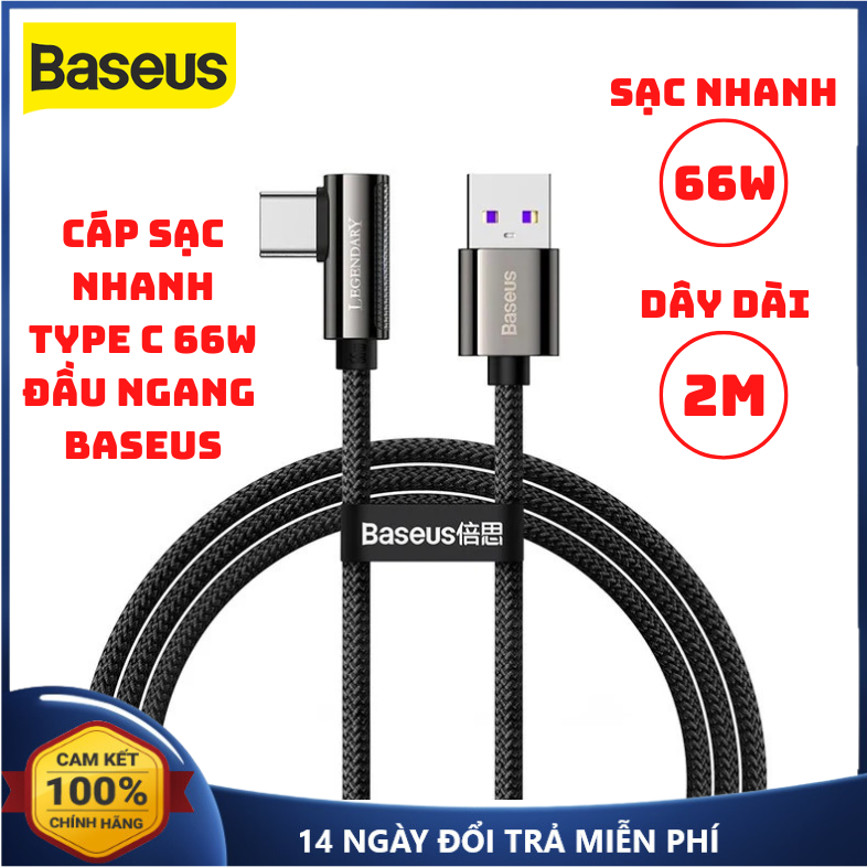 Cáp sạc nhanh type c 66w baseus usb to type c dây sạc nhanh type c dài 2m