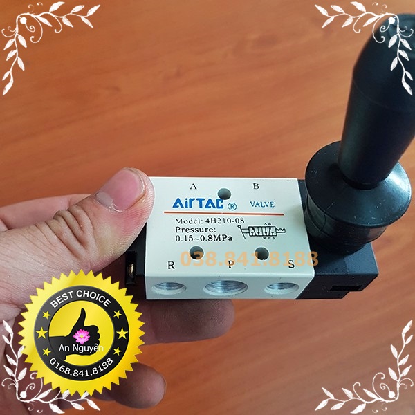 Van gạt tay khí nén Aiirtac 4H210-08_ren 13mm