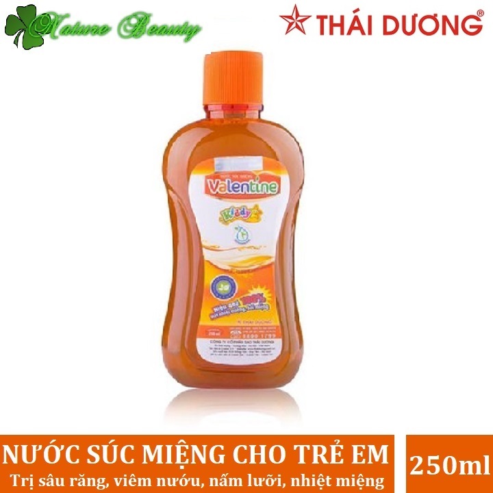 [HCM]Nước súc miệng trẻ em hết nhiệt miệng hôi miệng Valentine kiddy Sao Thái Dương 250ml