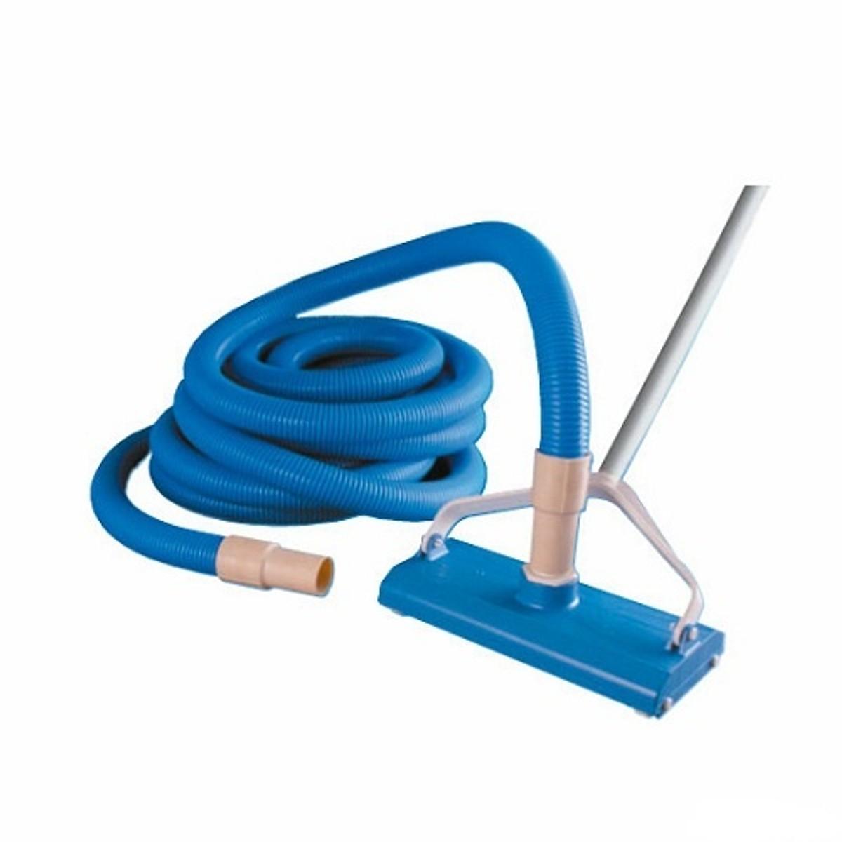 Dây hút vệ sinh hồ bơi dài 15m D38 1 lớp loại phổ thông chuyên dùng vệ sinh hồ bơi- hút cặn đáy bể bơi- màu xanh- thiết bị vệ sinh hồ bơi