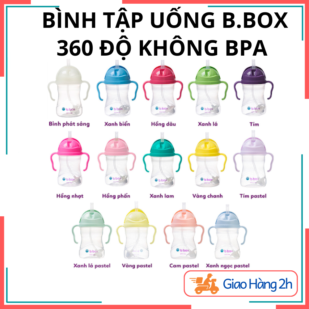  Bình Nước Uống Trẻ Em 360 Độ B.Box – Cốc Uống Chống Tràn Tập Uống Độc Lập Chất Liệu An Toàn Cho Bé 