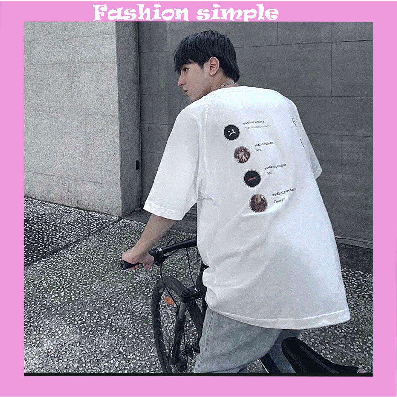 [HCM]Áo Thun Unisex sadboy hot trent Chất Liệu Vải Đẹp Mềm Mịn Thoáng Mát Co Giãn Tốt Form Chuẩn