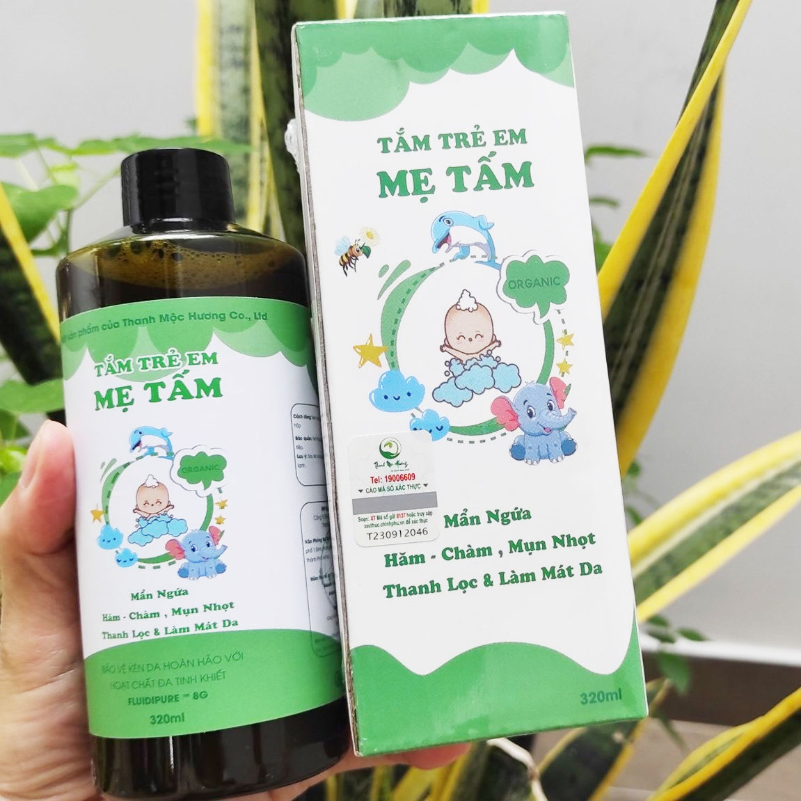 Dầu tắm và gội Mẹ Tấm Thanh Mộc Hương 320ml dùng cho cả TRẺ EM chuyên sạch chấy, chí, rận, nấm...