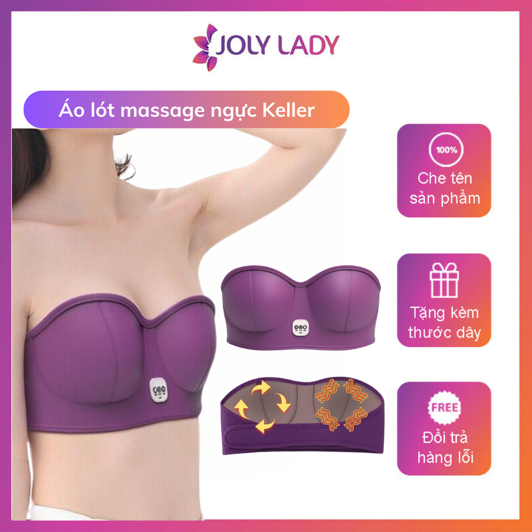 Áo massage ngực Keller cải thiện kích thước vòng 1, áo lót mát xa ngực định hình, săn chắc vòng 1 JOLY LADY