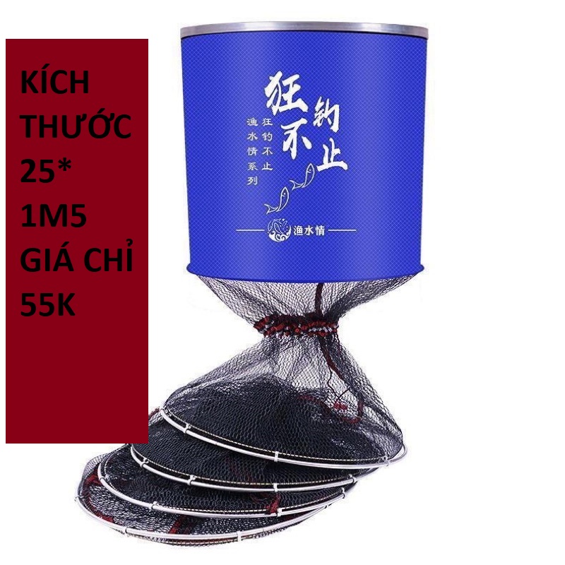 Giỏ Đựng Cá Rọng Đựng Cá khung kim loại siêu bền, túi đựng cá, dòng cao cấp-chất lượng-giá rẻ - docau716
