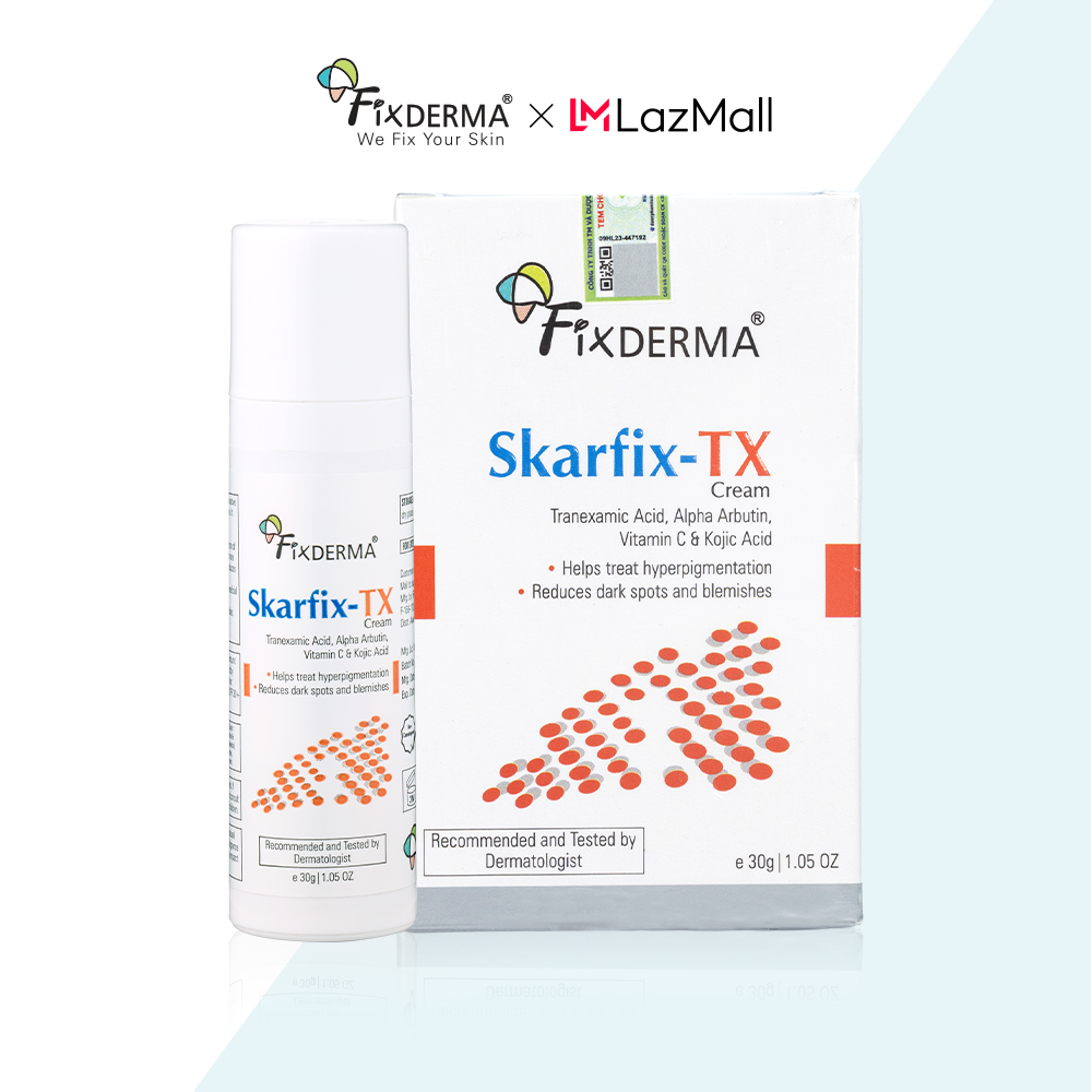  Kem Dưỡng Hỗ Trợ Mờ Thâm Nám Tàn Nhang FIXDERMA Skarfix - TX Cream 15g 30g Giúp Da Sáng Mịn Tăng Độ Rạng Rỡ  Hùng Lợi  