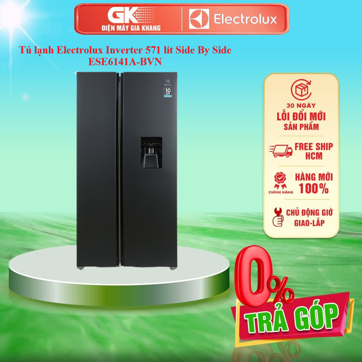 Tủ lạnh Electrolux 606 lít ESE6141A-BVN mới 2021 - GIAO TOÀN QUỐC - FREESHIP HCM