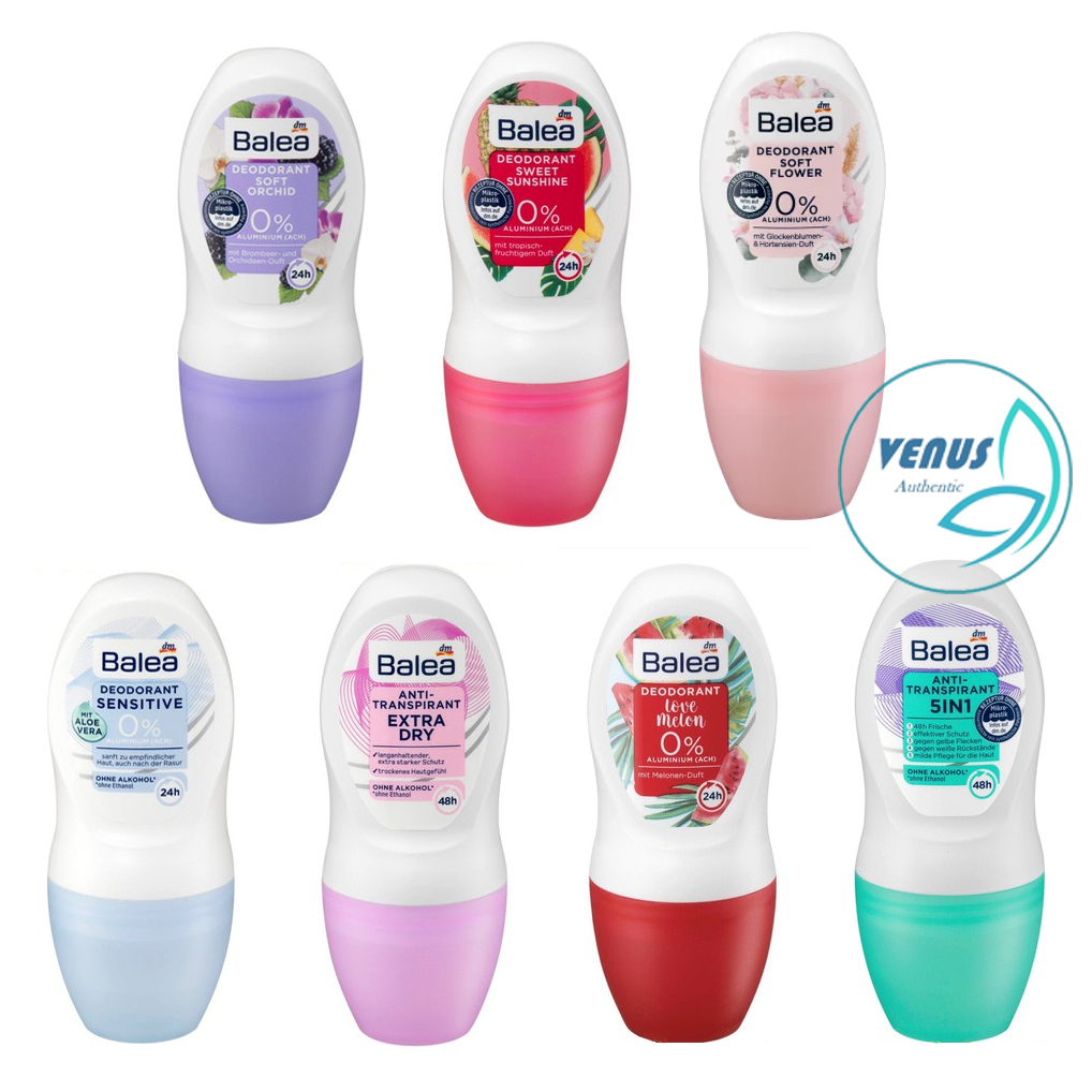 Lăn khử mùi BALEA Đức sáng mịn da, ngăn mồ hôi lên đến 48h, 50ml - Hàng nội địa Đức