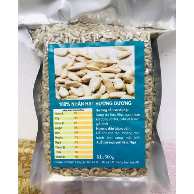 Nhân hạt hướng dương sống 500g