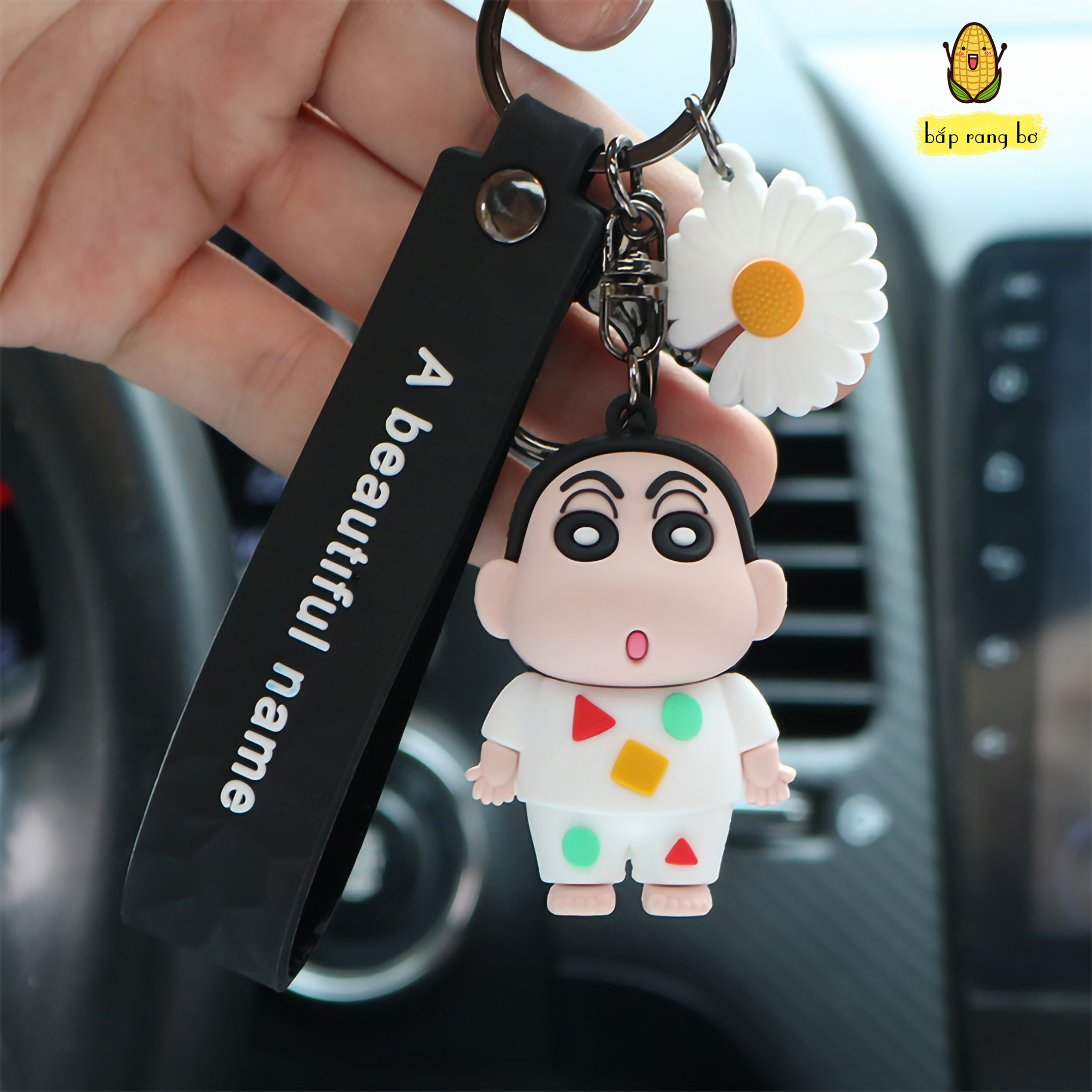 MÓC KHÓA SHIN CẬU BÉ BÚT CHÌ - NHỰA CAO CẤP