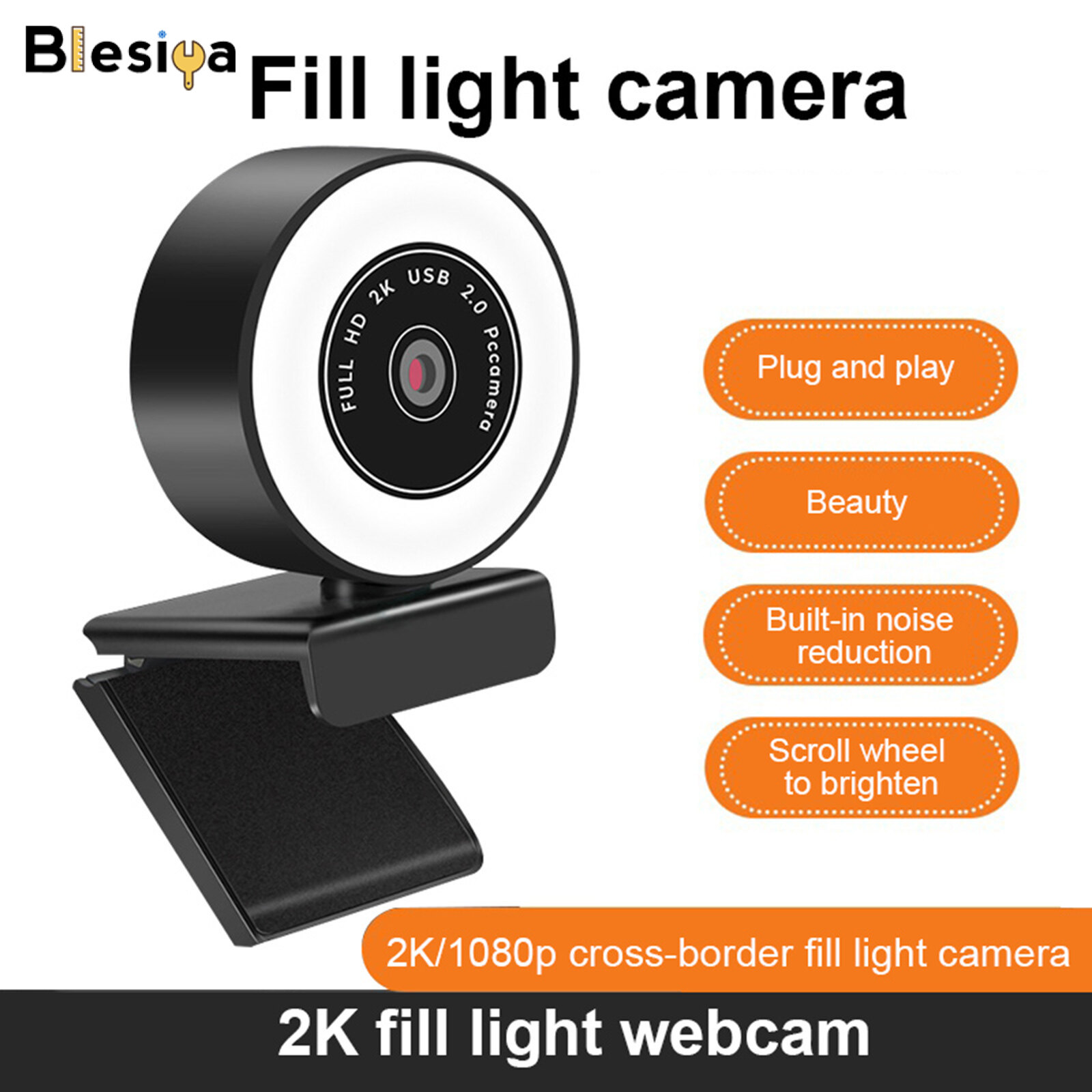 Blesiya Webcam Mini 1080P 2K 5MP