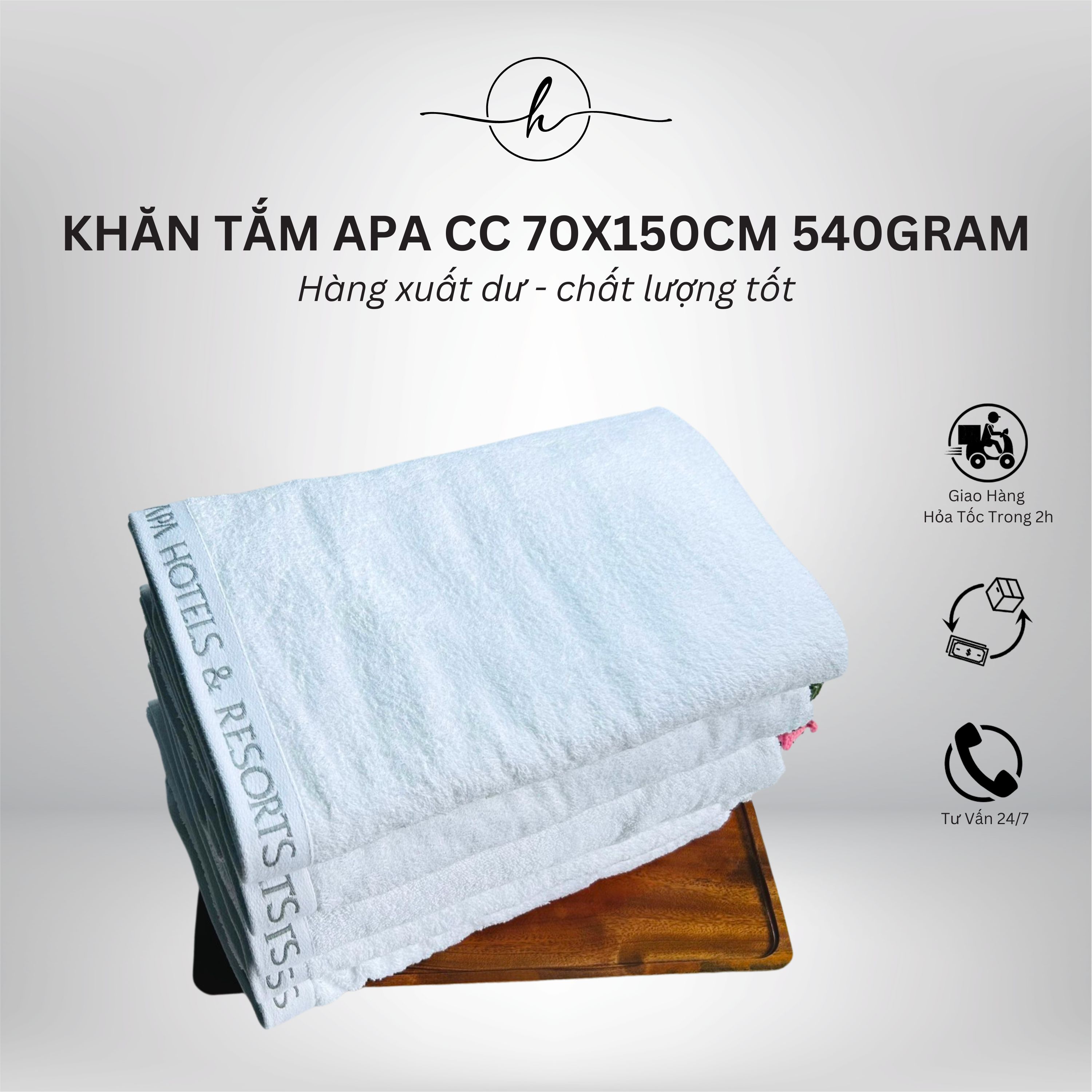 Khăn tắm apa cao cấp 70 540gram khăn lau người khách sạn hàng xuất
