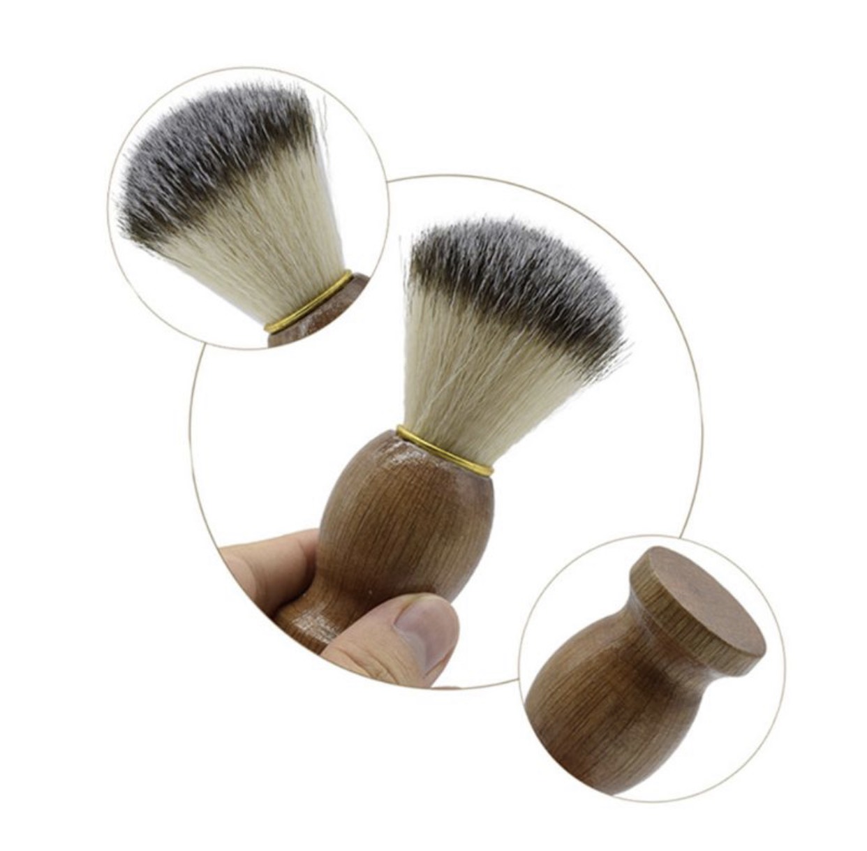 Chổi quét đĩa than LP Vinyl Record Cleaner Tay Cầm Bằng Gỗ Đầu Cd Bàn Xoay Làm Sạch kẽ bẩn của đĩa than