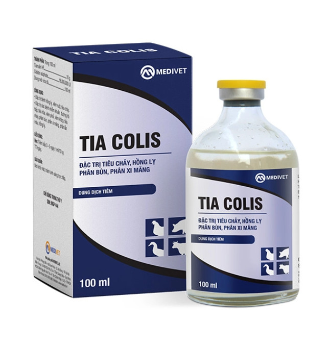 Tiêu chảy nặng vật nuôi TIA COLIS ỉa phân hồng lỵ, phân bùn, xi mang. kết hợp với atropin + Bổ hiệu quả cao