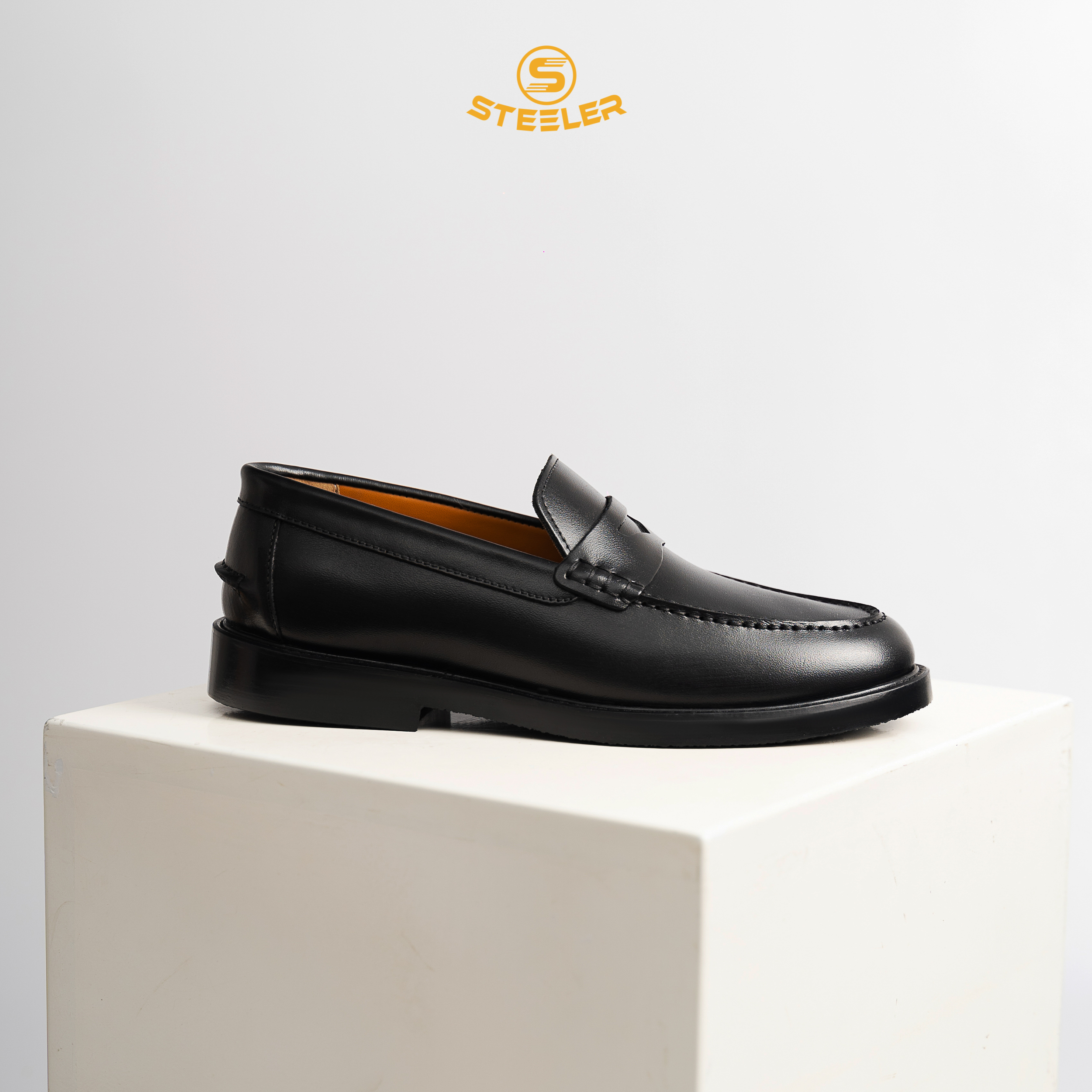 Giày lười Loafer Penny da bò thật phong cách santorial công sở lịch lãm - thương hiệu STEELER