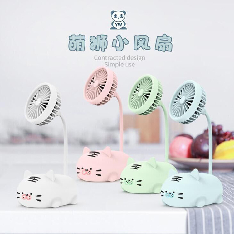 Quạt mini để bàn tiện lợi, Quạt cầm tay hình thú dễ thương, Quạt tích điện Pin khỏe(400mAH) Quạt tích điện mini,  đổi mới  7 ngày