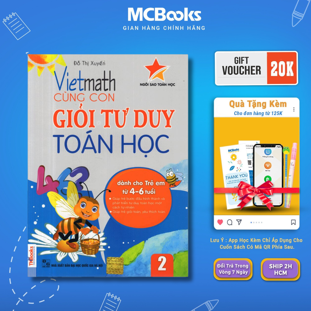 Sách - vietmath - cùng con giỏi tư duy toán học - tập 2 - mcbooks