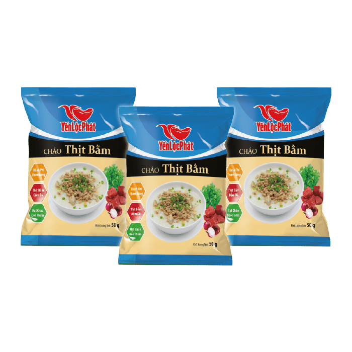 Combo 3 Gói Cháo Thịt Bằm Yến Lộc Phát 50G