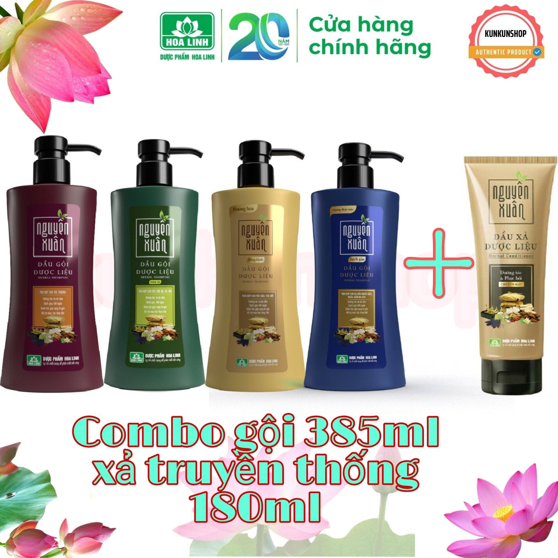Combo dầu gội nguyên xuân 350ml + xả 180ml