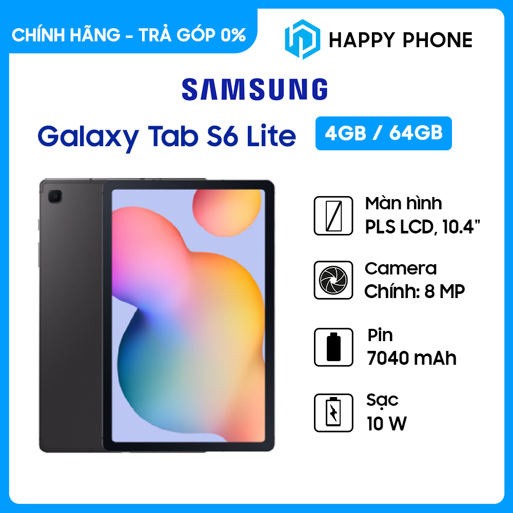 Máy Tính Bảng Samsung Galaxy Tab S6 Lite (4GB/64GB) 2022 - Chính Hãng, Mới 100%, Nguyên Seal