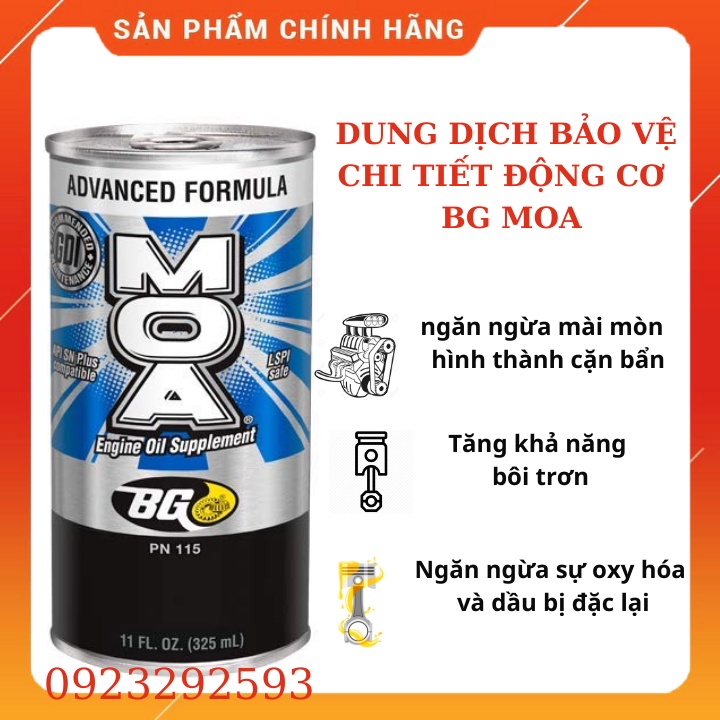 Dung Dịch Phụ Gia Động Cơ Xăng BG MOA 325ml