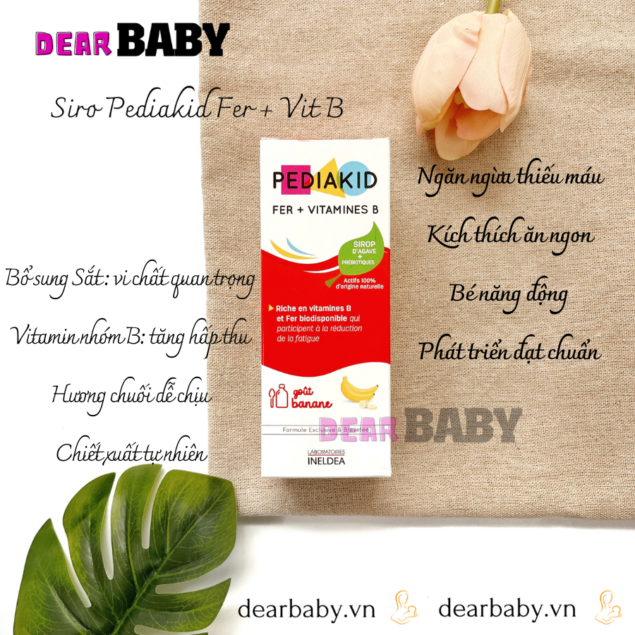 Siro Pediakid Bổ Sung Sắt Và Vitamin B 125ml cho bé từ 6 tháng tuổi