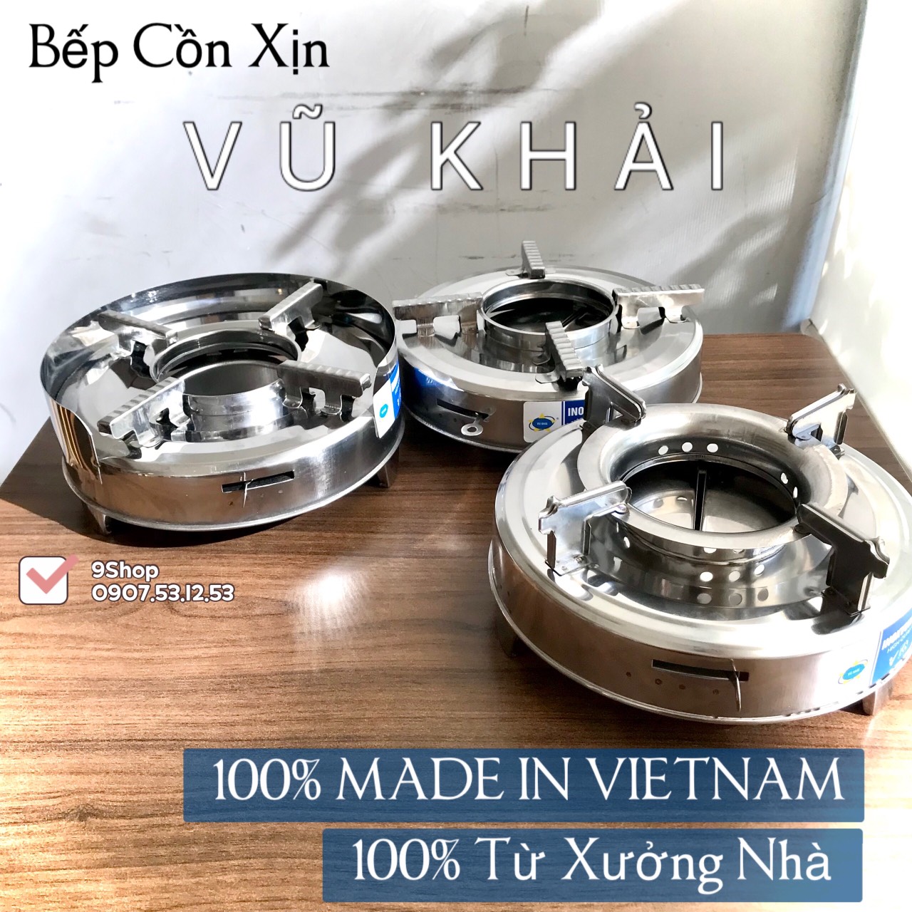 Bếp Cồn Inox 430 Cao Cấp - Thương Hiệu Vũ Khải