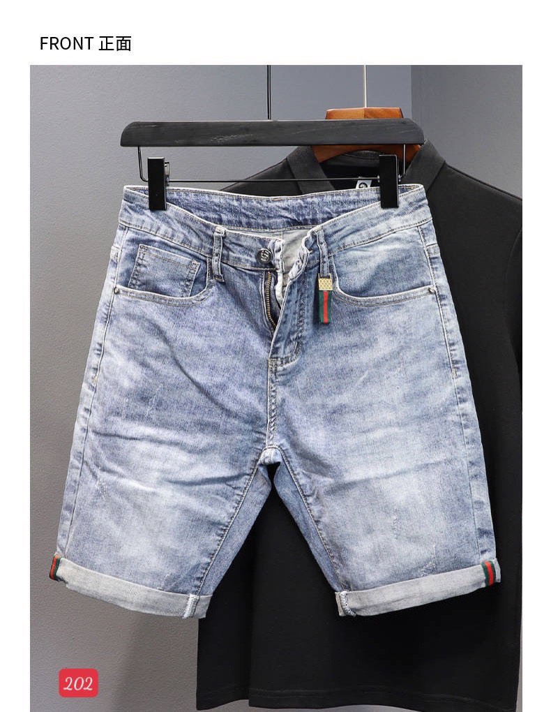 Quần short jean nam trơn cao cấp King168 quần sọt jean nam cao cấp K426