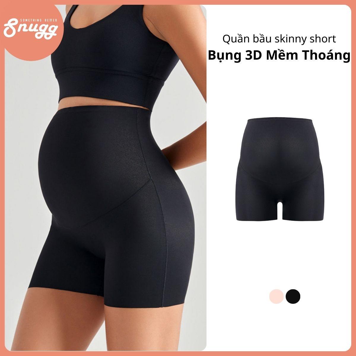 Quần bầu mặc trong váy skinny short Dandelion cạp cao bụng liền khối 3D thoáng mát đàn hồi Hè - SNU2274