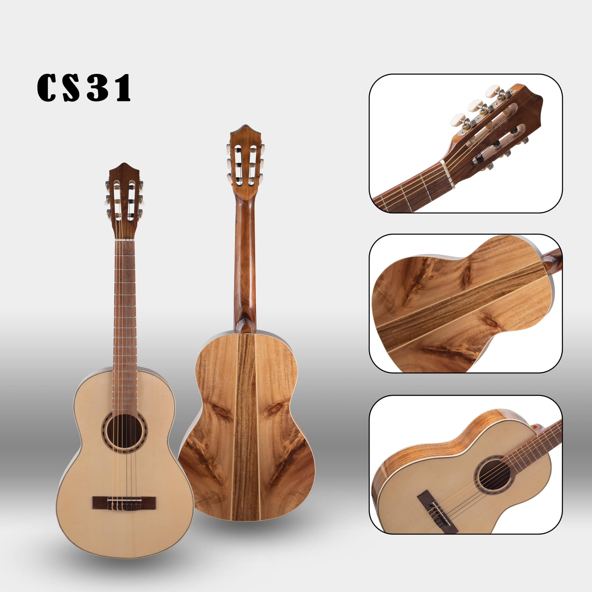 Đàn Guitar Classic CS 31 Mini 3/4 Giá Tận Xưởng Dành Cho Các Bạn Tay Nhỏ + Kèm Phuk Kiện +Khoá Học Online