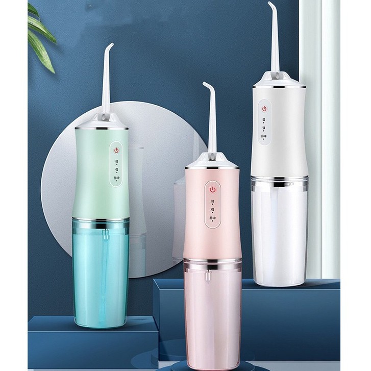 (HOT) Máy tăm nước nha khoa Oral Irrigator chống nước - tặng 4 đầu vệ sinh răng - tăm nước vệ sinh răng miệng.