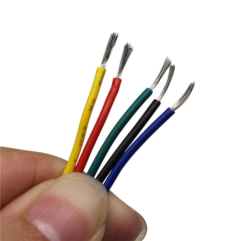 20 Pcs / lot Bread Wire Connection Line 7CM Dupont Wire Flying Line Jumper  Wire Thin Wire 300V 80 Degree Welding Cable